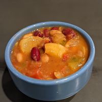 Cup of vegan chili at The Stew Pot in Snowmass Village
