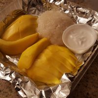 Khao Niao Mamuang - Thai Coconut Sticky Rice with Mango at Thai Basil in Cameron Park