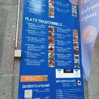 Menu at Kaboul Gastronomie Afghane in Saint-malo