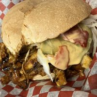 Vegan pulled pork sandwich   at Depanneur Le Pick Up in Montreal