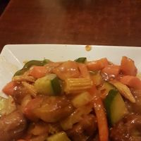 Sweet and sour 'pork' at Bodhi Vegan in Paris