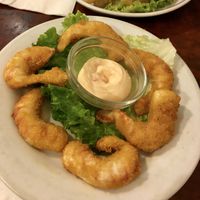 Fried tempura shrimps at Bodhi Vegan in Paris