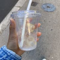 oops already drank it but just to show the size of a double shot iced coffee at 4coffee soul food in Split