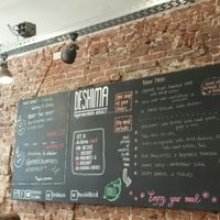 Menus details inside at Deshima in Amsterdam