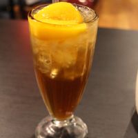 Peach Tea at Poop Cafe in Toronto