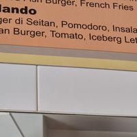 Vegan option at ViP Burger in Ercolano