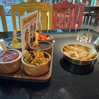 This welcoming chutney starter arrives free, while you are looking at the menu.   at Accha in Chiang Mai