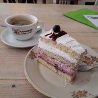 blueberry layer cake at Cafe Sahneweiss in Bonn