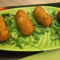 Fried potato with tofu inside (eaten on Dec 5, 2017) at Piperita in Casalnuovo Di Napoli