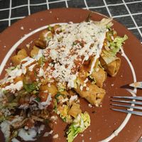 Flautas veganas at La Doña Gastronomia Mexicana in Gijon