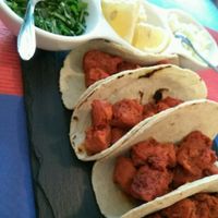 Tacos al pastor con soja texturizada at La Doña Gastronomia Mexicana in Gijon