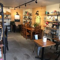 Some of the indoor seating   at Sunshine Drip Coffee Lounge in Coupeville