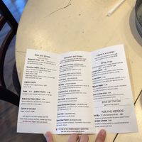 The menu at Sunshine Drip Coffee Lounge in Coupeville