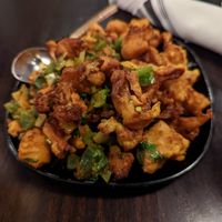 Gobi salsa (fried cauliflower) at Viceroy in Durham