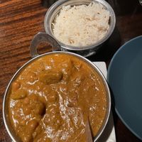 Pumpkin curry with added chickpeas   at Viceroy in Durham