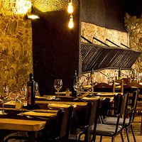 In the Winter you can still sit on the terrace, but the indor seating is gorgeous as well, situated in former farm buildings and incredibly classy at Can Sabata in Lloret De Mar