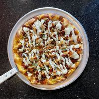 Vegan golden dragon pizza at CyBelle's Front Room in San Francisco