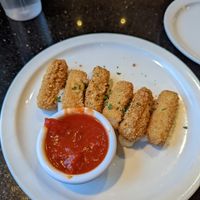 Vegan mozzarella sticks, nice and warm, and most importantly, very tasty! at CyBelle's Front Room in San Francisco