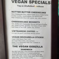 Specials   at CyBelle's Front Room in San Francisco