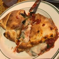 Vegan calzone !! ( sliced into ) at CyBelle's Front Room in San Francisco