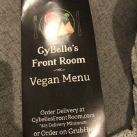 Vegan Menu at CyBelle's Front Room in San Francisco