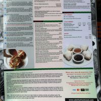 Vegan menu   at CyBelle's Front Room in San Francisco