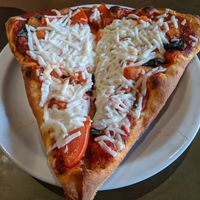 Vegan margherita Monster slice at CyBelle's Front Room in San Francisco