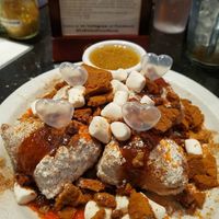 Pumpkin pie beignets with apple caramel sauce to inject! at CyBelle's Front Room in San Francisco