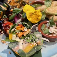Mix of starters  at Golden Temple in Amsterdam