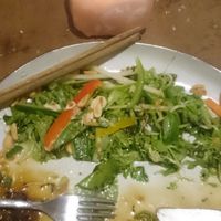 Tempeh, peanut & vegetable salad at Golden Temple in Amsterdam