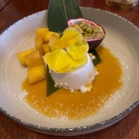 Passion fruit panna cotta: tasty and creamy, but small. at Golden Temple in Amsterdam