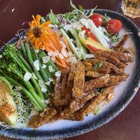 Tempeh salad  at Golden Temple in Amsterdam