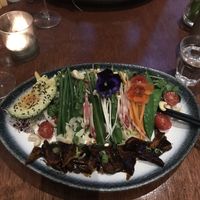 Tempeh, cashew, and vegetable salad.   at Golden Temple in Amsterdam