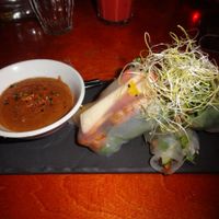 Spring rolls at Golden Temple in Amsterdam
