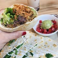 Asada burrito, quesadilla, horchata 😍 at BoltCutter in Salt Lake City