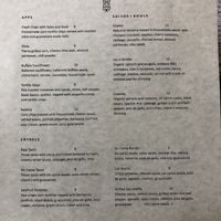 The menu... at BoltCutter in Salt Lake City