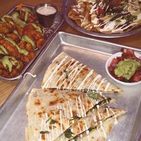 Nachos, Quesadilla, and Buffalo Cauliflower at BoltCutter in Salt Lake City