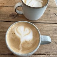 Coconut Flat White & Oat Latte  at Square Roots in Whitley Bay