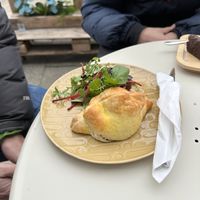 Soya and veg pasty   at Square Roots in Whitley Bay