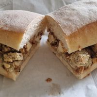 Roasted tofu and stuffing sandwich #Veganuary at Square Roots in Whitley Bay
