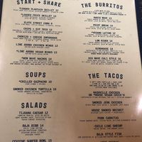 Menu at New Wave Burritos in Huntington