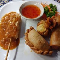 Combination entree. Vegan. at Mae Glong Thai Restaurant in Auckland