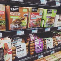 The Tofurkey aisle at Green Organic Market in Hartsdale