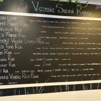 Sushi menu  at Veggie House in Salt Lake City