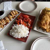 vegas roll, sweet and sour combo, veggie tempuraa  at Veggie House in Salt Lake City