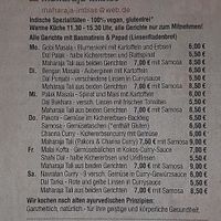 New completely VEGAN menu. at Maharaja Imbiss in Tubingen