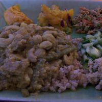 Cashew nut curry at De Vliegende Schotel - The Flying Saucer in Amsterdam