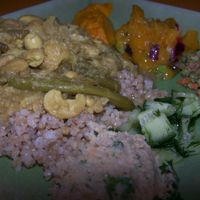 Cashew nut curry at De Vliegende Schotel - The Flying Saucer in Amsterdam