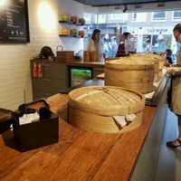steamed dumplings at Dim Sum Now in Amsterdam