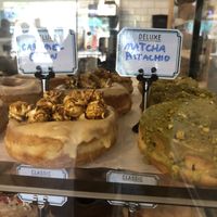 Caramel and matcha at Dottie's Donuts - Queen Village in Philadelphia